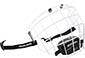 Bauer Profile II Facemask Gitter sort-hvid