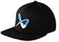 Bauer Flat Brim Snapback Cap sort Yth Junior én storrelse